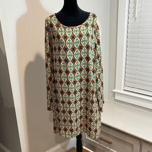 Peach Love California Multicolor Long Sleeve Dress